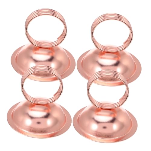 TEHAUX 4 Stück Teiliges Metall Kartenhalter mit Rundem Sockel Stabiler Foto und Notizclip Wiederverwendbarer Tischkartenhalter für Büro Zuhause und Veranstaltungen Rosegoldfarben TEHAUX 4 Stück Teiliges Metall Kartenhalter mit Rundem Sockel Stabiler Foto und Notizclip Wiederverwendbarer Tischkartenhalter für Büro Zuhause und Veranstaltungen Rosegoldfarben von TEHAUX