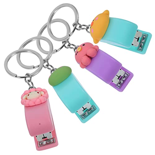 TEHAUX 4 Stück Teiliges Mini Heftklammern mit Schlüsselanhänger Tragbare Kleine Cartoon Tacker Glatter Mechanismus Multifunktionale Büro und Schulhefter für Schreibtisch und Unterwegs TEHAUX 4 Stück Teiliges Mini Heftklammern mit Schlüsselanhänger Tragbare Kleine Cartoon Tacker Glatter Mechanismus Multifunktionale Büro und Schulhefter für Schreibtisch und Unterwegs von TEHAUX