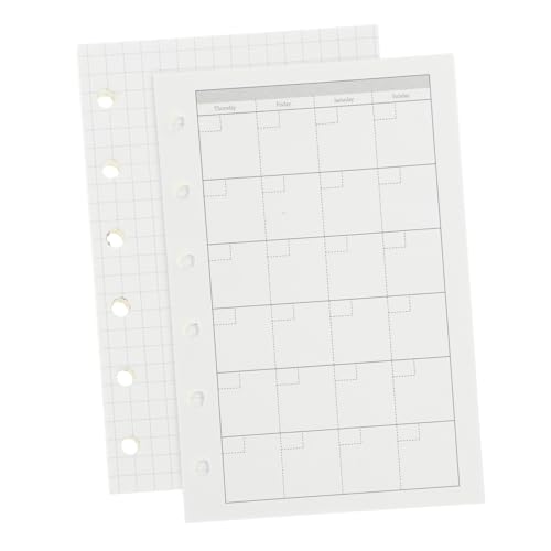 TEHAUX 4 Stück Teiliges Mini Notizbuch mit Transparentem Deckel Abnehmbaren Ringbuch Liniertes Loose leaf Notepad Praktisch und Tragbar für Monatsplaner und Tagebuch für Schule und Büro von TEHAUX