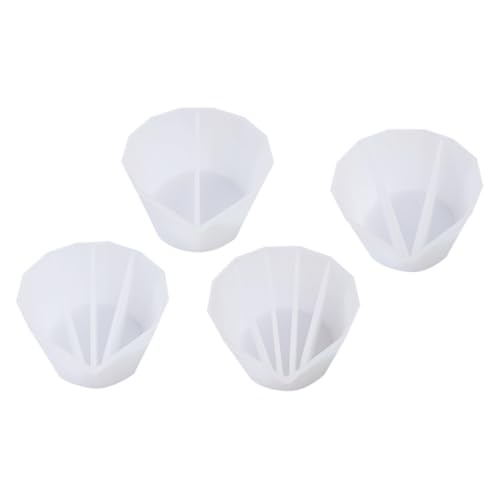 TEHAUX 4 Stück Teiliges Transparenter Silikon mischbecher mit Fächern Vielseitig für DIY Epoxidharz Acrylfarben und Wasserfarben Robust Wiederverwendbar für Bastelbedarf und TEHAUX 4 Stück Teiliges Transparenter Silikon mischbecher mit Fächern Vielseitig für DIY Epoxidharz Acrylfarben und Wasserfarben Robust Wiederverwendbar für Bastelbedarf und von TEHAUX