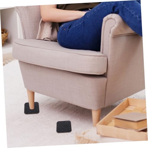 TEHAUX 4 Stück Teiliges rutschfeste Möbeluntersetzer Quadratisch Verschleißfeste Möbelstopper für Holzböden Schutz für Sofas Stühle und Möbelbeine Installieren von TEHAUX
