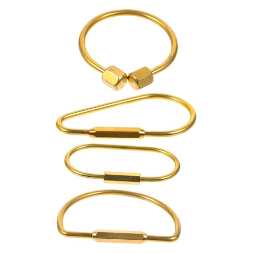 TEHAUX 4 Stücke Teiliges Messing Schlüsselring Schraubverschluss Flach DIY Schlüsselanhänger Vielseitig für Taschen und Accessoires Geeignet TEHAUX 4 Stücke Teiliges Messing Schlüsselring Schraubverschluss Flach DIY Schlüsselanhänger Vielseitig für Taschen und Accessoires Geeignet von TEHAUX