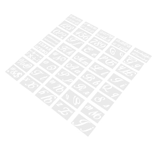 TEHAUX 40 Stück Alphabet Malvorlage Kunststoff Buchstaben Vorlage Hohle Malschablonen Zeichenvorlagen Buchstaben Muster Zeichenvorlage Symbol Anzahl Schablonen DIY Malzubehör von TEHAUX