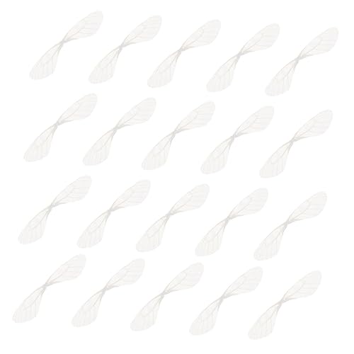 TEHAUX 40 Stück Libellenflügel Ohrring-dekore Diy Ohrringe Liefert Ohrring-anhänger Ohrring Flügel Anhänger Flügel Charme Diy-material Ohrring Zubehör Selber Machen Diy Liefert Weiß Tüll von TEHAUX