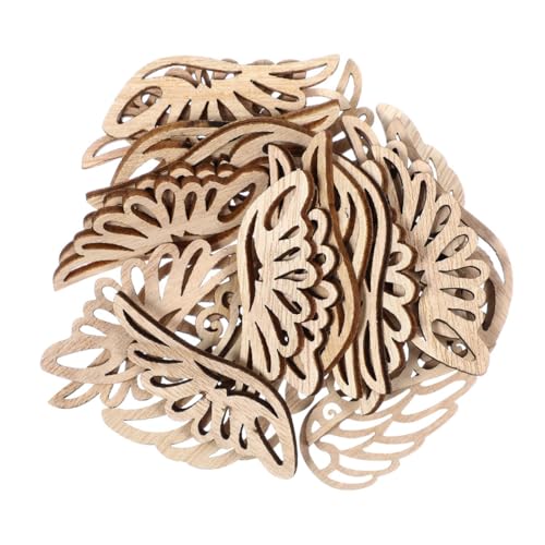 TEHAUX 40 Stück Teiliges Naturbelassen DIY Flügelausschnitte Bastelornamente für Kreative Holzdekorationen Puzzle Kindergarten Basteln TEHAUX 40 Stück Teiliges Naturbelassen DIY Flügelausschnitte Bastelornamente für Kreative Holzdekorationen Puzzle Kindergarten Basteln von TEHAUX