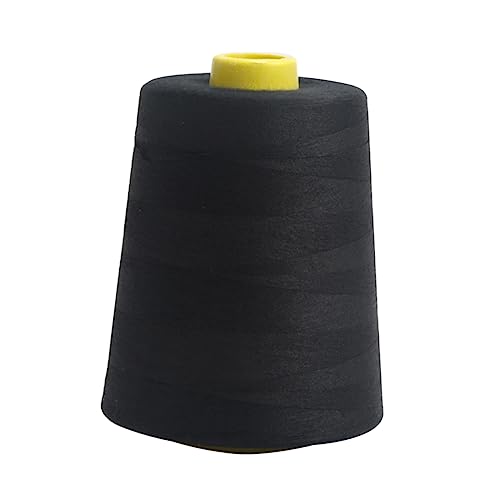 TEHAUX 4000 Polyester-Nähgarn teppiche teppichverbene teppichs teppichr knüpfteppich Nähmaschinen Faden Maschinenstickgarn Einfädler Stoff Nähgarn für Hosen Nähgarn für Kleidung Black von TEHAUX
