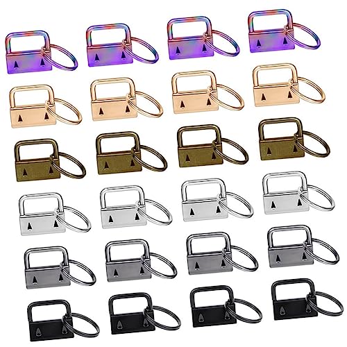 TEHAUX 42 Stück Gurtband- clip seidenband bändchen bandfeile ziehschleifenband keychain Griffe Herstellung Crimpen Bandendenklemmen Schnallen für Handtaschen selber machen Eisen von TEHAUX