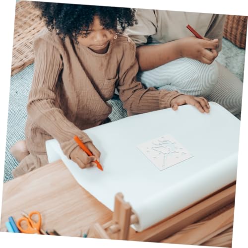 TEHAUX 42 Stück Teiliges Buchstaben Zahlen Muster Wiederverwendbar Flexible Malschablonen für DIY Kunsthandwerk Wanddekoration und Schultafeln von TEHAUX