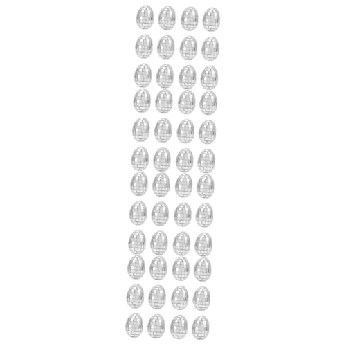 TEHAUX 48 Stk Spiegel-Osterei weihnachtsdeko christmas decorations Outdoor-Korb farbiges Glas Tischspiegel Brillen eiförmige Spiegelkugeln Ostervorräte Mini Reflektor Anhänger Vase Decke von TEHAUX