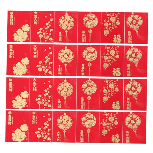 TEHAUX 48 Stück Teiliges Rote Umschläge Jahr der Schlange Chinesisches Neujahr Geldumschläge mit Traditionellem Muster für Hochzeit Geburtstag Frühlingsfest Stabile Papierhüllen für TEHAUX 48 Stück Teiliges Rote Umschläge Jahr der Schlange Chinesisches Neujahr Geldumschläge mit Traditionellem Muster für Hochzeit Geburtstag Frühlingsfest Stabile Papierhüllen für von TEHAUX