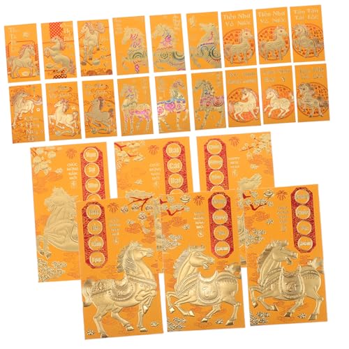 TEHAUX 48 Stück Teiliges Rote Vietnamesische Glücksgeldumschläge Pferdejahr mit Traditionellem Tierkreisdesign für Neujahrsfeiern und Festliche Geldgeschenke TEHAUX 48 Stück Teiliges Rote Vietnamesische Glücksgeldumschläge Pferdejahr mit Traditionellem Tierkreisdesign für Neujahrsfeiern und Festliche Geldgeschenke von TEHAUX