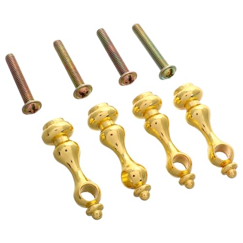 TEHAUX 4Pcs Metallspindel Möbelverbinder Goldene Eisenpostkappen Glasgeländer Postverbinderkappe Für Schränke Galerie-Spindeln Wohnkultur von TEHAUX