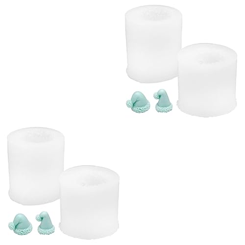 TEHAUX 4stücke Kerzenformen Für Duftkerzen Weihnachtsmütze Kerzenform Flexible Gießform Für Handgemachte Kerzen Und Seifen Wiederverwendbar Und Einfach Zu von TEHAUX