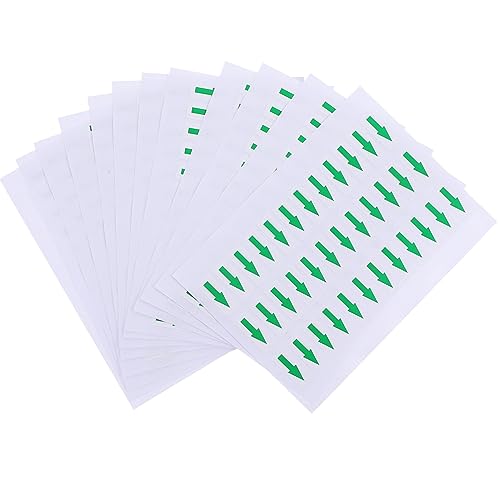 TEHAUX 5 -Aufkleber Peel-Label-Aufkleber Wegweiser-Aufkleber Pfeilanzeigeaufkleber UV lagererzwespen lagerungskissen Aufkleber mit Pfeilanzeige Aufkleber für Pfeilanzeigegeräte Green von TEHAUX