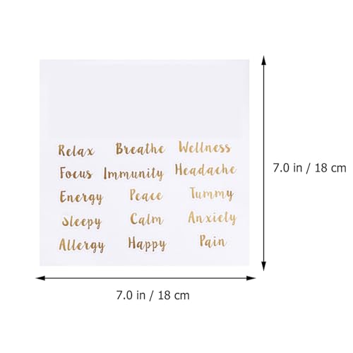 TEHAUX 5 Blätter Goldene Buchstaben aufkleber für Ätherische Ölflaschen Selbstklebende Etiketten zur Flaschenkennzeichnung Kreative Essential Oil Bottle Sticker Einfache Organisation von von TEHAUX
