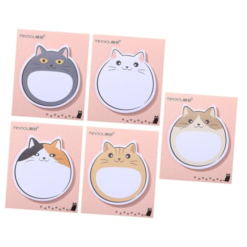 TEHAUX 5 Haftnotizen Mit Cartoon-katze Katze Stationär Aufkleber Textmarker Katzen Notizbuch Buchregisterkarten Katze Notizen Notizbücher Notizbuch Mit Trennwänden Katze Für Papier TEHAUX 5 Haftnotizen Mit Cartoon-katze Katze Stationär Aufkleber Textmarker Katzen Notizbuch Buchregisterkarten Katze Notizen Notizbücher Notizbuch Mit Trennwänden Katze Für Papier von TEHAUX