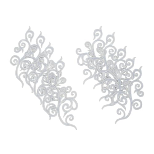 TEHAUX 5 Paare Bestickte Wolkenapplikationen Barockmuster Bügel und Nähbare Aufnäher für Hochzeitskleider Aufführungs und Festtagsmode Stickerei für Braut und Abendkleider von TEHAUX