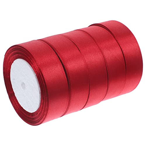 TEHAUX 5 Rollen Banddekoration seidenband ribbon partydekoration wohnungsdeko geschenkverpackungen Geburtstag Schleife Blumen basteln verpackungsband Hochzeitsgeschenkband Polyester von TEHAUX