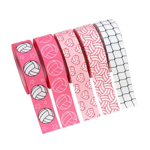TEHAUX 5 Rollen Rosa Volleyballband, Sportband Zum Basteln Von Sportverpackungen Und Als Event-dekoration Für Geburtstage, Aktivitäten, Feiern TEHAUX 5 Rollen Rosa Volleyballband, Sportband Zum Basteln Von Sportverpackungen Und Als Event-dekoration Für Geburtstage, Aktivitäten, Feiern von TEHAUX