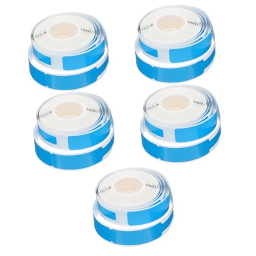 TEHAUX 5 Rollen Thermokabel-tag-etikett Aufkleber Draht Etiketten Thermisches Etikett Kabel-id-tags Thermal- Kabeletikett Aus Blauem Papier Thermopapier Blue TEHAUX 5 Rollen Thermokabel-tag-etikett Aufkleber Draht Etiketten Thermisches Etikett Kabel-id-tags Thermal- Kabeletikett Aus Blauem Papier Thermopapier Blue von TEHAUX