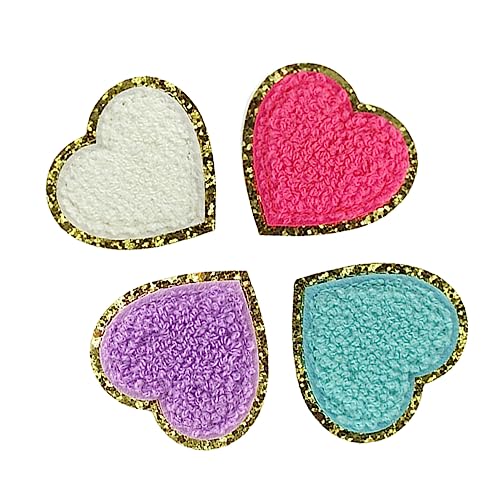 TEHAUX 5 Sätze Liebes Patch Hutflecken Gestickte Aufnäher Kleidung Gestickte Abzeichen Nähen Für Dekorative Nähflicken Multifunktions-kleiderflicken Polyester Zufällige Farbe 4 Stücke * 5 von TEHAUX