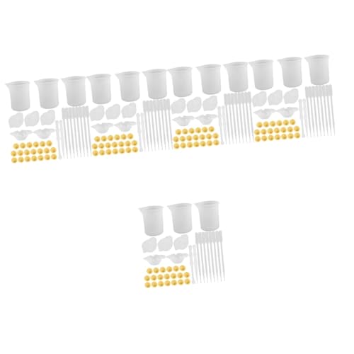 TEHAUX 5 Sätze Messbecher-Set aus Silikon Küchengeräte Tassenmaß Epoxid Schlüssel messen Messung Handwerkswerkzeuge DIY Harzwerkzeug Harz-Schmuckset Silikon-Lesezeichen-Gussform Kieselgel von TEHAUX