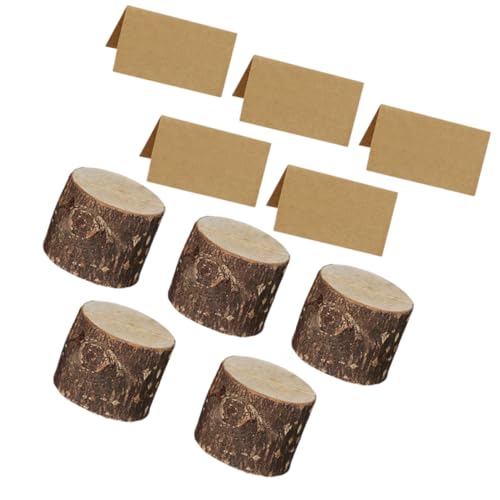 TEHAUX 5 Sätze Rustikale Holz Notizhalter mit Papierkarten Einzigartiger Nachrichtenhalter für Tischkarten Fotos Namenskarten für Hochzeiten Partys Jubiläen Vielseitig Einsetzbar TEHAUX 5 Sätze Rustikale Holz Notizhalter mit Papierkarten Einzigartiger Nachrichtenhalter für Tischkarten Fotos Namenskarten für Hochzeiten Partys Jubiläen Vielseitig Einsetzbar von TEHAUX