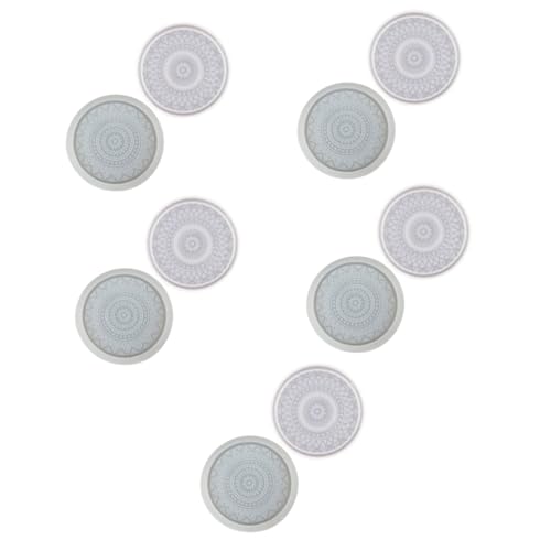 TEHAUX 5 Sätze Schalenform Küchenasseccoires Untersetzer Schallplatten Moul Gießform-für-heimdekorationen Mold Teller Rund Cup-pad-form Untersetzerform Epoxidform Kieselgel 2 Stücke * 5 von TEHAUX