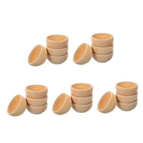 TEHAUX 5 Sätze Teiliges Set Diy Holzschalen Unvollendete Holzspielzeuge Für Kreative Dekorationen Und Bastelprojekte Für Wohnaccessoire 4 Stück * 5 von TEHAUX