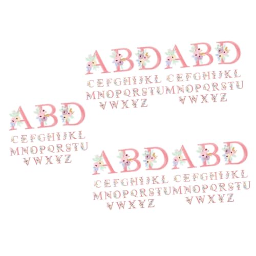 TEHAUX 5 Sätze Zarte Kleidungsflicken Aufnäher Mit Fußabdrücken Chenille Buchstabenflicken Chenille Patch Aufkleber Hut Accessoire Patches Für Jacken Hosenflicken 26 Stücke * 5 von TEHAUX