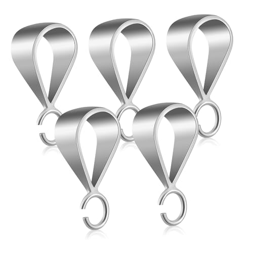 TEHAUX 5 Stück Anhänger Riegel Halter Verschluss Schmuckverbindungen für DIY Bastelarbeiten Silber Minimalistisches Design Robust und Sicher TEHAUX 5 Stück Anhänger Riegel Halter Verschluss Schmuckverbindungen für DIY Bastelarbeiten Silber Minimalistisches Design Robust und Sicher von TEHAUX