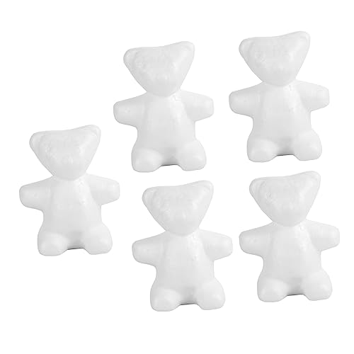 TEHAUX 5 Stück Bärenmodell Aus Schaumstoff Weihnachten Bärenschaumform Bär Diy Handwerk Handwerkliche Dekoration Tragen Diy Bastelbär Diy-verzierung Diy- Für Diy Bär Weiß von TEHAUX