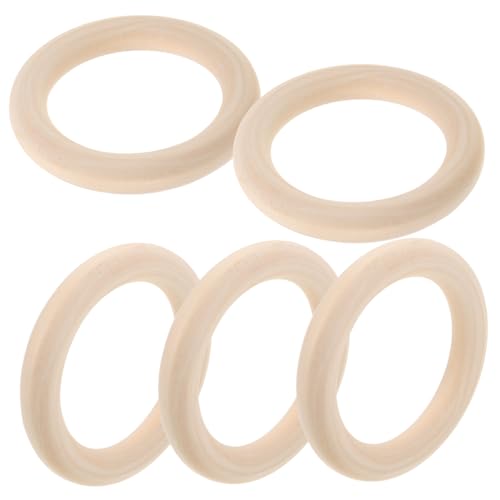 TEHAUX 5 Stück Holzringe: 100 Mm Unbemalte Holzringe Zum Basteln – Holzkreise Für Makramee-anhängerverbinder, Schmuckdesign TEHAUX 5 Stück Holzringe: 100 Mm Unbemalte Holzringe Zum Basteln – Holzkreise Für Makramee-anhängerverbinder, Schmuckdesign von TEHAUX