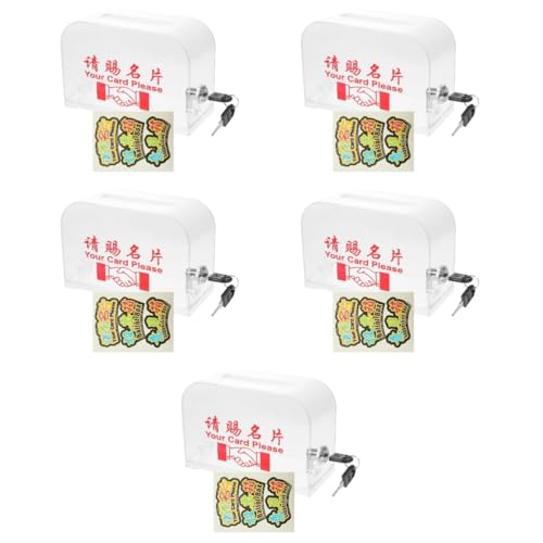 TEHAUX 5 Stück Kartenhalter Tragbarer Behälter für Bürokarten Fall bürobedarf organizer visitenkarten halterung Namenskarten-Organizer Aufbewahrungsbox für Karten Plastik Transparent TEHAUX 5 Stück Kartenhalter Tragbarer Behälter für Bürokarten Fall bürobedarf organizer visitenkarten halterung Namenskarten-Organizer Aufbewahrungsbox für Karten Plastik Transparent von TEHAUX