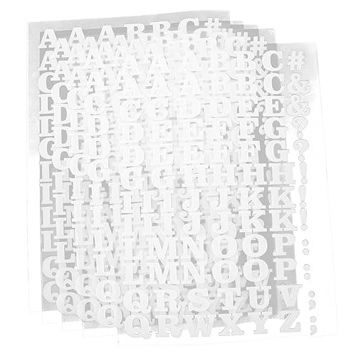 TEHAUX 5 Stück Kleidung Gestaltung Brief-Patches dekorative Buchstabenaufnäher Buchstaben für Stoff nähen bestickt Buchstaben aufbügeln kleines Bügeleisen zum Basteln Vinylbeflockung Weiß von TEHAUX