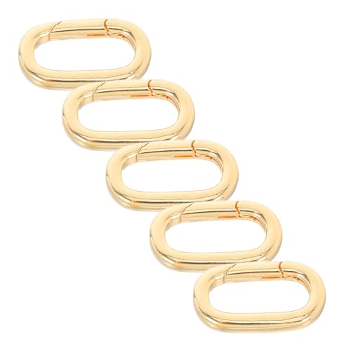 TEHAUX 5 Stück Ovale Karabiner Verschlüsse Kupfer Schmuckverbinder Federbelastete Anhänger und Armbandverschlüsse Sicherer Halteclip Vielseitig für Diy Schmuckherstellung TEHAUX 5 Stück Ovale Karabiner Verschlüsse Kupfer Schmuckverbinder Federbelastete Anhänger und Armbandverschlüsse Sicherer Halteclip Vielseitig für Diy Schmuckherstellung von TEHAUX