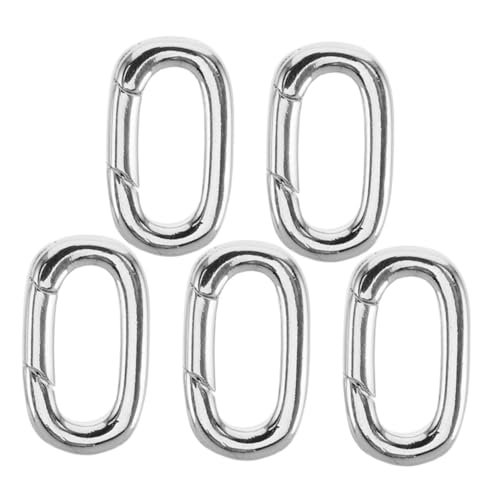 TEHAUX 5 Stück Ovale Karabiner Verschlüsse Kupfer für Schmuck Federbelastete Verbindungsclips Leichte Kompakte Schmuckschließen für Halsketten Armbänder Anhänger Diy Zubehör TEHAUX 5 Stück Ovale Karabiner Verschlüsse Kupfer für Schmuck Federbelastete Verbindungsclips Leichte Kompakte Schmuckschließen für Halsketten Armbänder Anhänger Diy Zubehör von TEHAUX