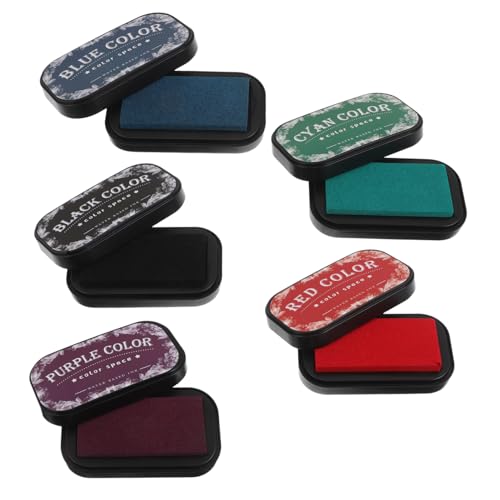 TEHAUX 5 Stück Stempelkissen Tintenstempel Scrapbooking Ink Pads Nachfüllpad Vintage Ink Pads Bastelkissen Mini-Malpad Fingertintenkissen Druckerzeugnisse Fingerabdruck-Pad Öldruck TEHAUX 5 Stück Stempelkissen Tintenstempel Scrapbooking Ink Pads Nachfüllpad Vintage Ink Pads Bastelkissen Mini-Malpad Fingertintenkissen Druckerzeugnisse Fingerabdruck-Pad Öldruck von TEHAUX