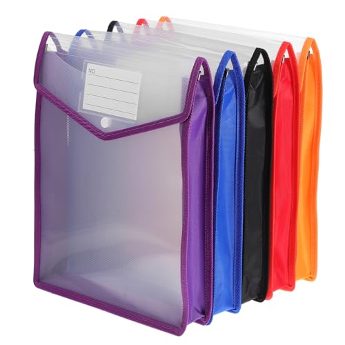 TEHAUX 5 Stück Teiliges Erweiterbare Dokumentenmappe mit Knopfschnalle Transparente Mehrfarbige Aktenhüllen mit Beschriftungsfach Sicherer Büro Organizer für Umfangreiche Unterlagen TEHAUX 5 Stück Teiliges Erweiterbare Dokumentenmappe mit Knopfschnalle Transparente Mehrfarbige Aktenhüllen mit Beschriftungsfach Sicherer Büro Organizer für Umfangreiche Unterlagen von TEHAUX