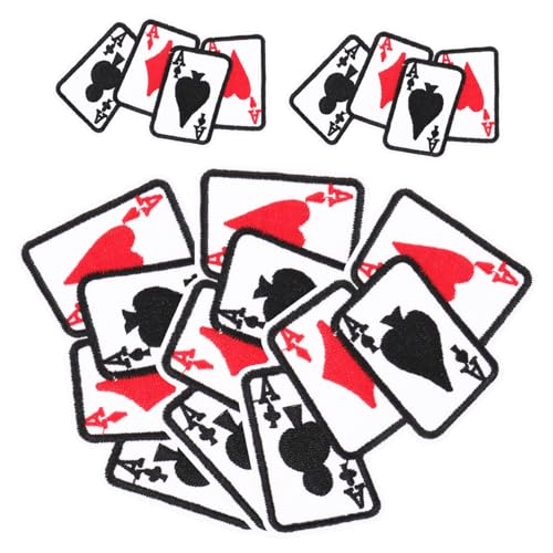 TEHAUX 5 Stück Teiliges Poker Stil Stoffpatches Bestickte Aufnäher zum Aufbügeln für Kleidung Taschen und Hüte DIY Applikationen für Jeans und Mehr TEHAUX 5 Stück Teiliges Poker Stil Stoffpatches Bestickte Aufnäher zum Aufbügeln für Kleidung Taschen und Hüte DIY Applikationen für Jeans und Mehr von TEHAUX