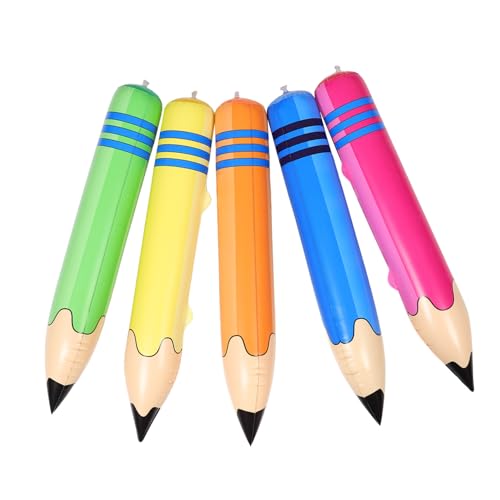 TEHAUX 5 Stück Teiliges Riesen Aufblasbare Bleistift Ballons PVC Hammer Barbell Goldenes Hoop Für Sportveranstaltungen Klassenzimmer Dekoration Zurück zur Schule Party Favor TEHAUX 5 Stück Teiliges Riesen Aufblasbare Bleistift Ballons PVC Hammer Barbell Goldenes Hoop Für Sportveranstaltungen Klassenzimmer Dekoration Zurück zur Schule Party Favor von TEHAUX