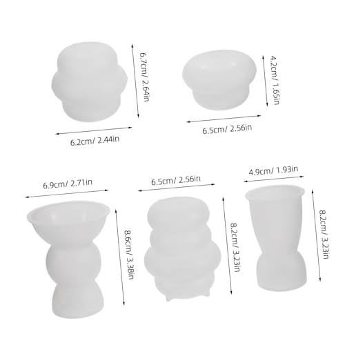 TEHAUX 5 Stück Teiliges Silikonform für Mehrschichtige Runde Kerzenhalter DIY Epoxidharz und Wachs Gießformen für Wohnkultur Hochzeiten und Bastelprojekte TEHAUX 5 Stück Teiliges Silikonform für Mehrschichtige Runde Kerzenhalter DIY Epoxidharz und Wachs Gießformen für Wohnkultur Hochzeiten und Bastelprojekte von TEHAUX