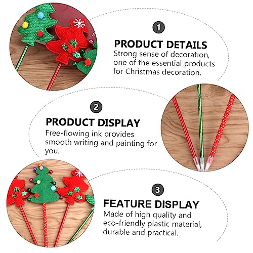 TEHAUX 5 Stück Teiliges Weihnachtsbaum Kugelschreiber Kreative Xmas Cartoon Stifte für Glatte Schreibstifte aus Kunststoff Ergonomisch für Schüler und Weihnachtsfeiern TEHAUX 5 Stück Teiliges Weihnachtsbaum Kugelschreiber Kreative Xmas Cartoon Stifte für Glatte Schreibstifte aus Kunststoff Ergonomisch für Schüler und Weihnachtsfeiern von TEHAUX