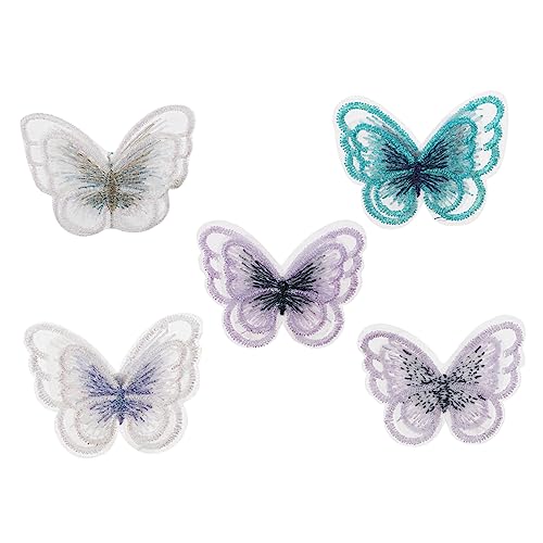 TEHAUX 5 Stück schmetterling zubehör nähwerkzeug sewing accessories Kleidungsreparatur Taschendekoration kleiden Bausätze Stickapplikationen selber machen dekorative Applikation Stoff TEHAUX 5 Stück schmetterling zubehör nähwerkzeug sewing accessories Kleidungsreparatur Taschendekoration kleiden Bausätze Stickapplikationen selber machen dekorative Applikation Stoff von TEHAUX