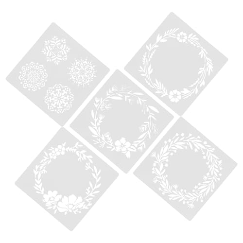 TEHAUX 5 Stücke Wand Schablonen Für Malerei Schablonen Für Malerei Weiß Die Pet Custom Schablone Pastell TEHAUX 5 Stücke Wand Schablonen Für Malerei Schablonen Für Malerei Weiß Die Pet Custom Schablone Pastell von TEHAUX