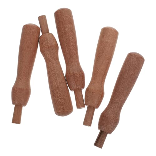 TEHAUX 5-teiliges Nadelfilz-werkzeugset Mit Holzgriffhalter, Nadelfilz-werkzeugset Aus Wolle Mit Holzgriff Für Anfänger, Tragbares Bastelzubehör von TEHAUX