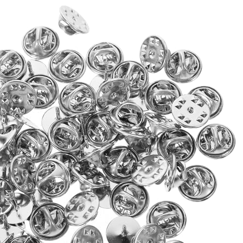 TEHAUX Schmetterlings-kupplungskappen-set 50 Stück Metall-kupplungsstiftrücken Mit Verschlusshalter Für Schmuckhandwerk von TEHAUX