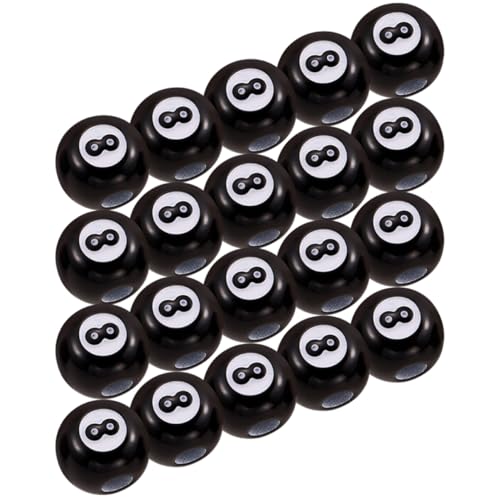 TEHAUX 50 Stück Acryl Billard Perlen Runde Schwarze Ball Perlen für DIY Schmuckherstellung Bastelperlen für Armbänder und Kunsthandwerk Zubehör von TEHAUX