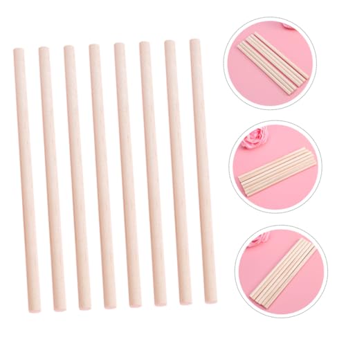 TEHAUX 50 Stück DIY Holzstäbchen Rund Glatte Oberfläche Naturbelassen für Modellbau Bastelprojekte Vintage Deko Vielseitig Verwendbar TEHAUX 50 Stück DIY Holzstäbchen Rund Glatte Oberfläche Naturbelassen für Modellbau Bastelprojekte Vintage Deko Vielseitig Verwendbar von TEHAUX