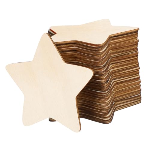 TEHAUX 50 Stück Fünfzackige Sternholzspäne Sternendekoration geformt Handwerksstern Sternformen Verzierungen für das Handwerk Sterne basteln unfertige Sternausschnitte sternförmiges Dekor TEHAUX 50 Stück Fünfzackige Sternholzspäne Sternendekoration geformt Handwerksstern Sternformen Verzierungen für das Handwerk Sterne basteln unfertige Sternausschnitte sternförmiges Dekor von TEHAUX